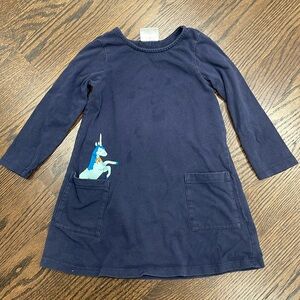 Hanna Andersson Unicorn Dress Size 4 - Fair Condition *see description